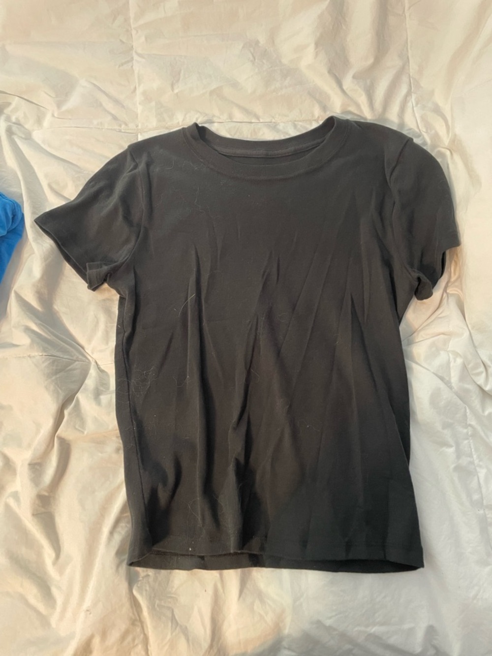 Hollister Black Crew Tee with Subtle Logo